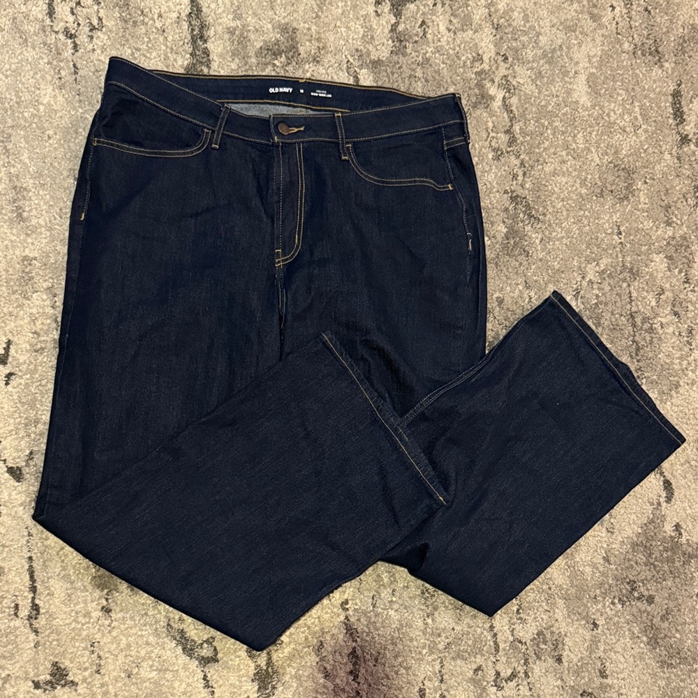 Old Navy Women's Dark Blue wide leg Jeans